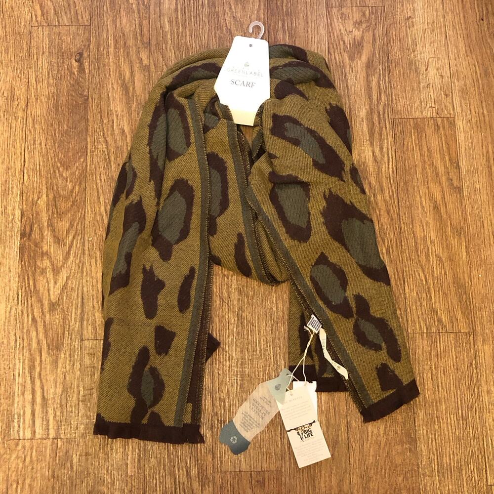 Quagga Green Label Leopard Animal Print Scarf Wrap Shawl